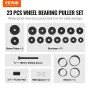 Wheel Bearing Press Kit, for Front Wheel Drive Bearing Removal & Installation, 24pc Wheel Bearing Puller Tool Set with Sliding S