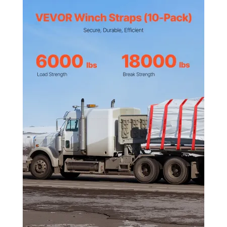 Vinchstropper, 4 "x 30 ', 6000 lbs belastningskapacitet, 18000