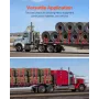 Winch Straps, 4" x 30', 6000 lbs Load Capacity, 18000 lbs Breaking Strength, Truck Straps with Flat Hook, Flatbed Tie Downs Carg