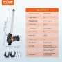 Lineær aktuator 12V 16in Heavy Duty 1320 lbs/6000N 0,19 "/s