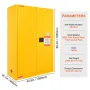 Flammable Safety Cabinet, 45 Gal, Cold-Rolled Steel Flammable Liquid Storage Cabinet, 42.9 x 18.1 x 65.2 in Explosion Proof