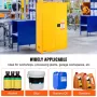 Flammable Safety Cabinet, 45 Gal, Cold-Rolled Steel Flammable Liquid Storage Cabinet, 42.9 x 18.1 x 65.2 in Explosion Proof