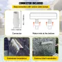 59.1" x 4.5" x 3.1" Stainless Steel Decorative Waterfall Pool Fountain For Garden Pond Indoors And Outdoors