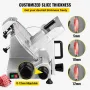 Commercial Meat Slicer, 200W Electric Deli Food Slicer, 350-400RPM Meat Slicer with 20.3 cm Carbon Steel Blade, 0 - 1.2 cm Adjus