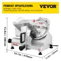 Commercial Meat Slicer, 200W Electric Deli Food Slicer, 350-400RPM Meat Slicer with 20.3 cm Carbon Steel Blade, 0 - 1.2 cm Adjus