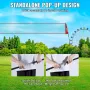 Freestanding Volleyball Training Net for Indoor or Outdoor Use, Adjustable Height Portable Net System with Carrying Bag, Profess