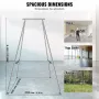 Aerial Yoga Frame, 2.9 m Height Yoga Swing Stand, Max 250 kg Load Chrome-Plated Steel Pipe Inversion Yoga Swing Stand Yoga Rig Y