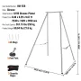 Luft yogramme, 9,67 ft højde Yoga swing stativ, max 551,15 lbs
