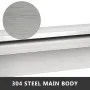 Stainless Steel Waterfall Pool Fountain 17.7 x 4.5 x 3.1 Inch Rectangular Pool Fountain with LED Strip Light Constructed Stainle
