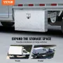 Underbody Truck Box, 76.2 x 43.2 x 45.7 cm Pickup Storage Box, Heavy Duty Aluminum Diamond Plate Tool Box with Lock and Keys, Wa