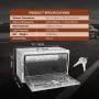 Underbody Truck Box, 76.2 x 43.2 x 45.7 cm Pickup Storage Box, Heavy Duty Aluminum Diamond Plate Tool Box with Lock and Keys, Wa
