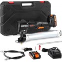 Cordless Grease Gun Electric 20 Volt 2.0 Ah Battery Kit 10000PSI with Case