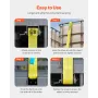 Winch Straps, 4" x 30', 6000 lbs Load Capacity, 18000 lbs Break Strength, Truck Straps with Flat Hook, Flatbed Tie Downs Cargo C