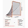 Lacrosse Goal, 6' x 6' Lacrosse Net, Folding Portable Backyard Lacrosse Training Equipment, Steel Frame Training Net, Quick & Ea