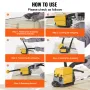 Steel Strapping Tool for 1.3-1.9 cm Width, 3-in-1 (Tensioner, Crimper, Cutter) Manual Belt Packaging Banding Machine Packaging M