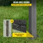 Mailbox Post, 43\" High Mailbox Stand, Black Powder-Coated Mail Box Post Kit, Q235 Steel Post Stand Surface Mount Post for Sidew