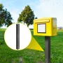 Mailbox Post, 43 "High Mailbox Stand, Black Powder-Coated Mail