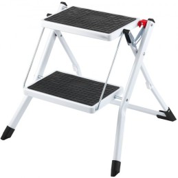 Trin stigen 2-trins 150 kg kapacitet, ergonomisk foldet stål trin afføring med bred anti-slip pedal, robust trin afføring til