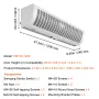 1.2m Commercial Indoor Air Curtain Super Power 2 Speeds 2802m³/h, UL Certified Wall Mounted Air Curtains for Doors, Indoor Over 