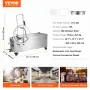 Mobile Fryer Filter, 55L Oil Tank Capacity, Oil Filtration System with 10 L/min Oil Filtration Speed, Mobile Frying Oil Filterin
