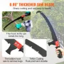 Manual Pole Saw, 1.5-6.1 m Extendable Tree Pruner, Sharp Steel Blade for High Branches Trimming, with Lightweight Aluminum Alloy