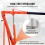 Hydraulisk lang Ram Jack, 8 ton motorhønecylinder med dobbelt