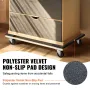 Furniture Dolly, 1000 lbs Load Capacity, 18" x 30", 4 x 3" PP Swivel Casters, Heavy Duty Hardwood Furniture Moving Dolly, Mover'