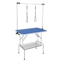Pet Grooming Table Two Arms with Clamp, 915 X 610mm Dog Grooming Station, Foldbare kæledyr Grooming Stand for Medium og Small