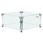 Gas Fire Pit Wind Guard for Square Fire Table, 493 x 493 x 191 mm Clear Tempered Wind Guard for Firepits, 8mm Thick Square Glass