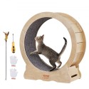 Cat Exercise Wheel, Large Cat Treadmill Wheel for Indoor Cats, 29.5 inch Cat Running Wheel with Detachable Carpet and Cat