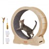 Cat Exercise Wheel, Large Cat Treadmill Wheel for Indoor Cats, 29.5 inch Cat Running Wheel with Detachable Carpet and Cat