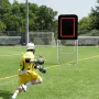 Folding Lacrosse Rebounder for Backyard, 3x8 Ft Volleyball Bounce Back Net, Pitchback Throwback Baseball Softball Return Trainin