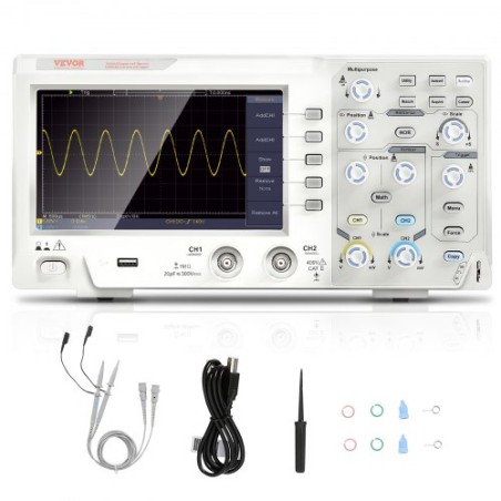 Portable Digital Oscilloscope 1GS/S Sampling Rate 100MHZ Dual Channel LCD