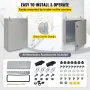 Electrical Enclosure, 70x50x20 cm, UL Certified NEMA 4 Outdoor Enclosure, IP65 Waterproof & Dustproof Cold-Rolled Carbon Steel H