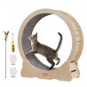 Cat Exercise Wheel, Large Cat Treadmill Wheel for Indoor Cats, 35.8 inch Cat Running Wheel with Detachable Carpet and Cat