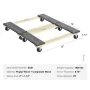 Furniture Dolly, 1000 lbs Each Load Capacity, 2 Packs, 18" x 30", 8 x 3" PP Swivel Casters, Heavy Duty Hardwood Furniture Moving