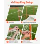 Lacrosse -mål, 6 'x 6' lacrosse net, stålramme baghaven