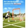 Lacrosse -mål, 4 'x 4' lille børn Lacrosse Net, foldet bærbart