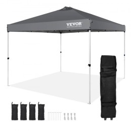Pop Up Canopy Party Tent 10x10 ft with Portable Bag for Camping Dark Gray