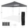 Pop Up Canopy Party Tent 10x10 ft with Portable Bag for Camping Dark Gray