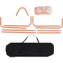 Lacrosse Goal, 4' x 4' Small Kids Lacrosse Net, Folding Portable Lacrosse Goal with Carry Bag, Iron Frame Backyard Training Equi