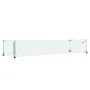 Glasvindskærm til rektangulært bålbord 798 x 317 x 165 mm, 8 mm