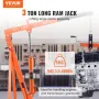 Hydraulisk lang Ram Jack, 3 ton motorhejsecylinder med enkelt