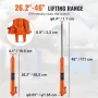 Hydraulic Long Ram Jack, 3 Ton Engine Hoist Cylinder with Single Piston Pump And Clevis Base, Hydraulic Ram Cylinder for Engine 