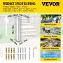 Mailbox Post, 43 "High Mailbox Stand, White Powder-Coated Mail