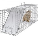 Live Animal Cage Trap, 31 "X 10" X 12 "Humane Cat Trap Galvanized Iron, Folding Animal Trap med håndtag til kaniner,