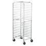 Bun Pan Rack, 20-Tier Commercial Bakery Racks with Brake Wheels, Aluminum Racking Trolley Storage for Half & Full Sheet, Speed R