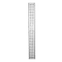 610mm Linear Shower Drain with Square Pattern Grate,Brushed 304 Stainless Steel Rectangle Shower Floor Drain,Linear Drain with L