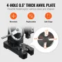Arbor Press, 1 Ton Manual with Handwheel, 5.9" Max Height, Durable Cast Iron Construction, Desktop Manual Press for Stamping, Be