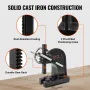 Arbor Press, 1 Ton Manual with Handwheel, 5.9" Max Height, Durable Cast Iron Construction, Desktop Manual Press for Stamping, Be